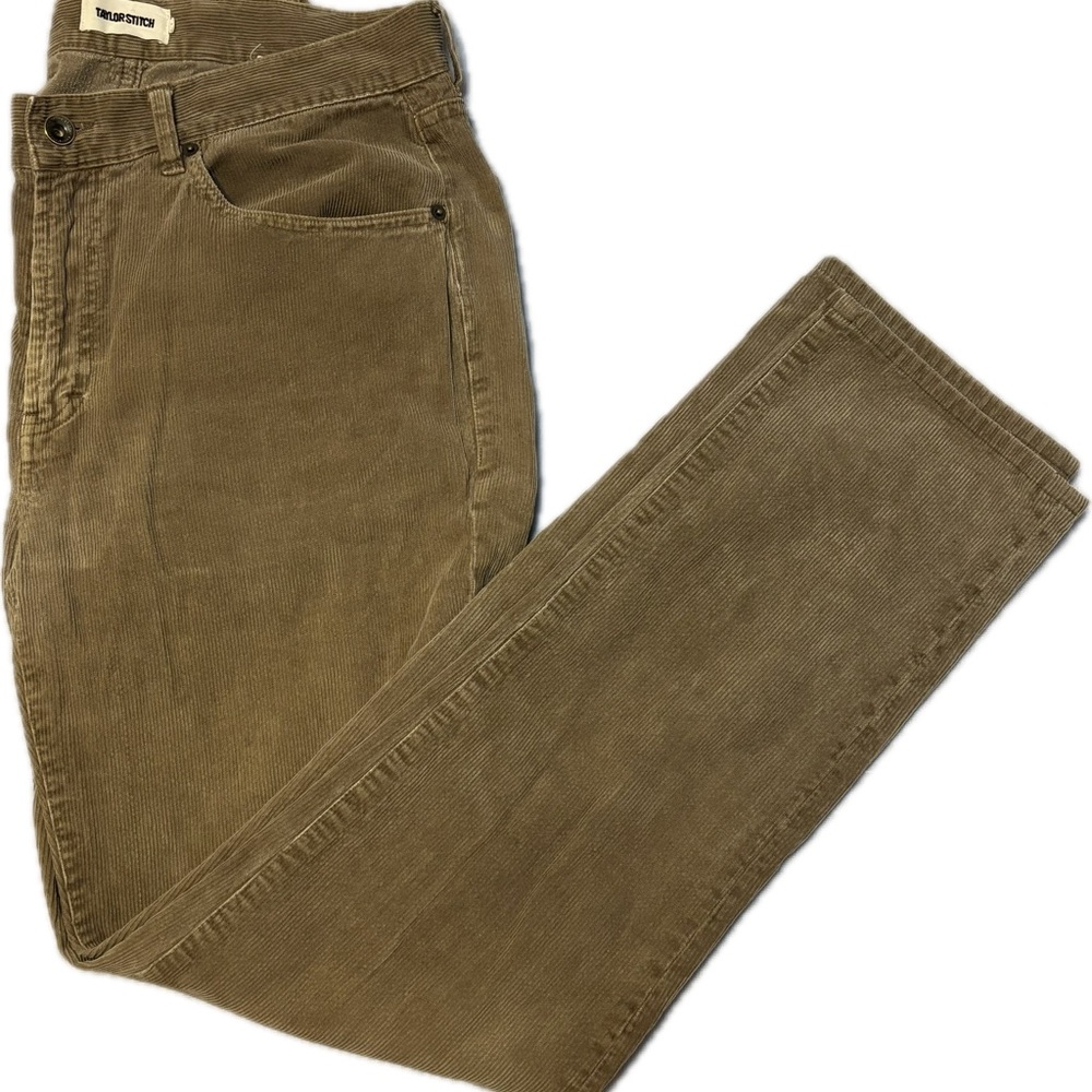 Taylor Stitch Corduroy Light Brown Democrat Pants - Size 32 - Slim Fit
